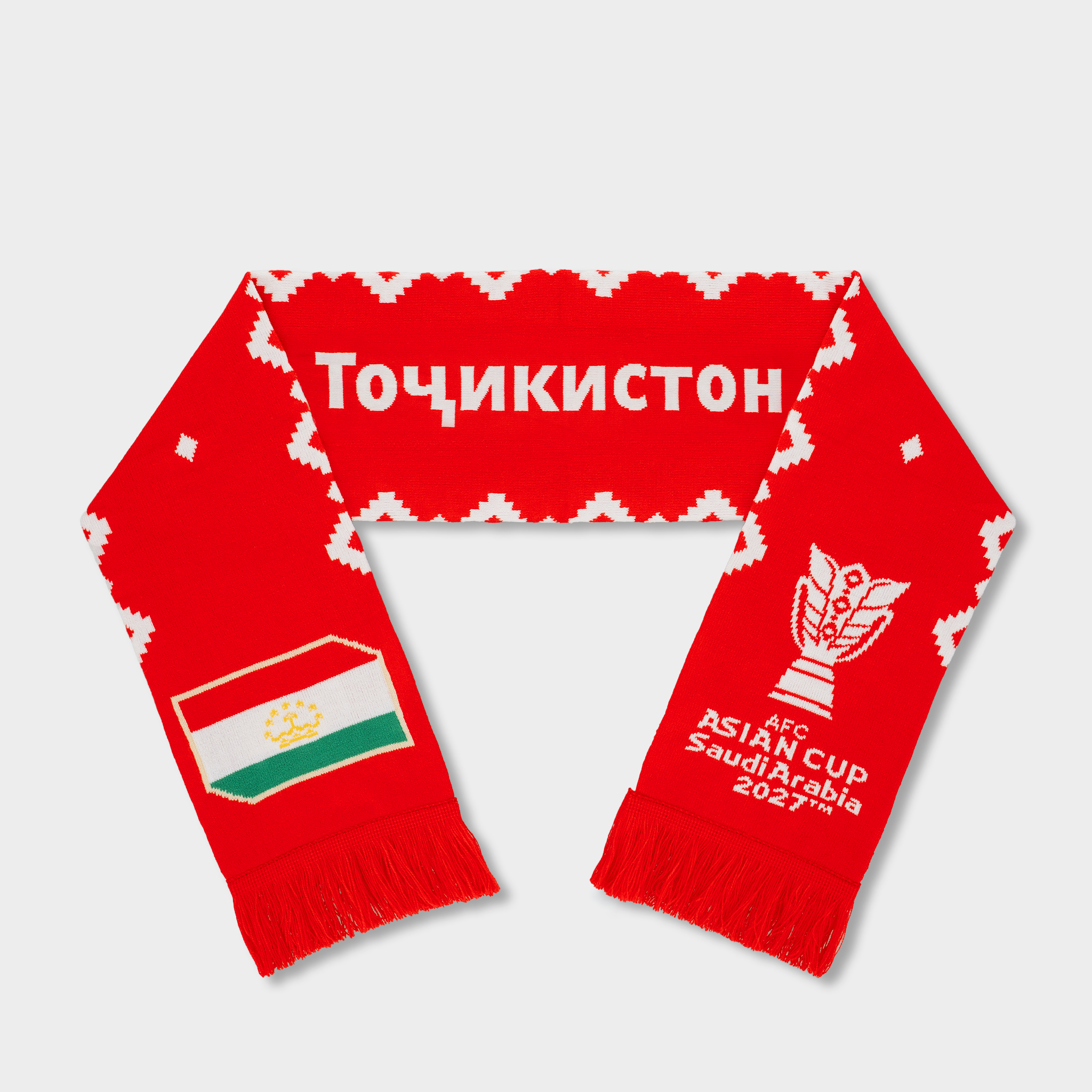 Knitted Scarf Tajikistan AFC Asian Cup 2027