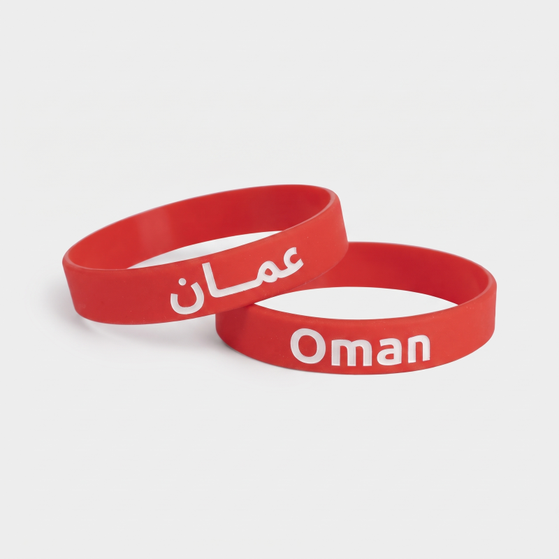 Silicone Wristband Oman AFC Asian Cup 2027 – Red