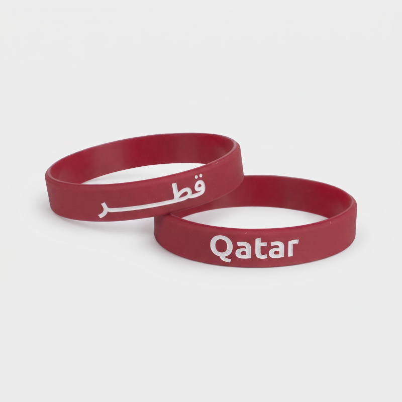 Silicone Wristband Qatar AFC Asian Cup 2027 – Maroon