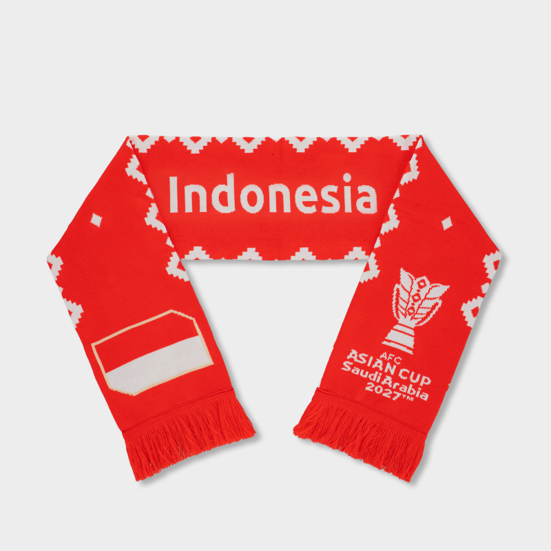 Knitted Scarf Indonesia AFC Asian Cup 2027 – Red