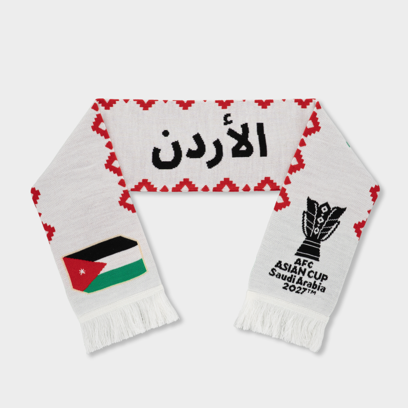 Knitted Scarf Jordan AFC Asian Cup 2027 – White