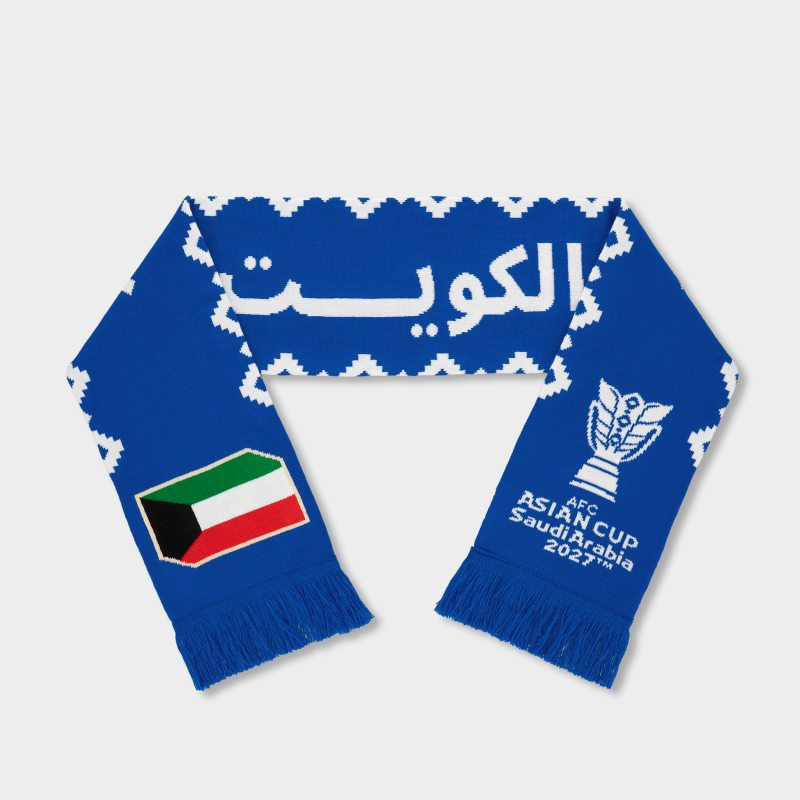 Knitted Scarf Kuwait AFC Asian Cup 2027 – Blue