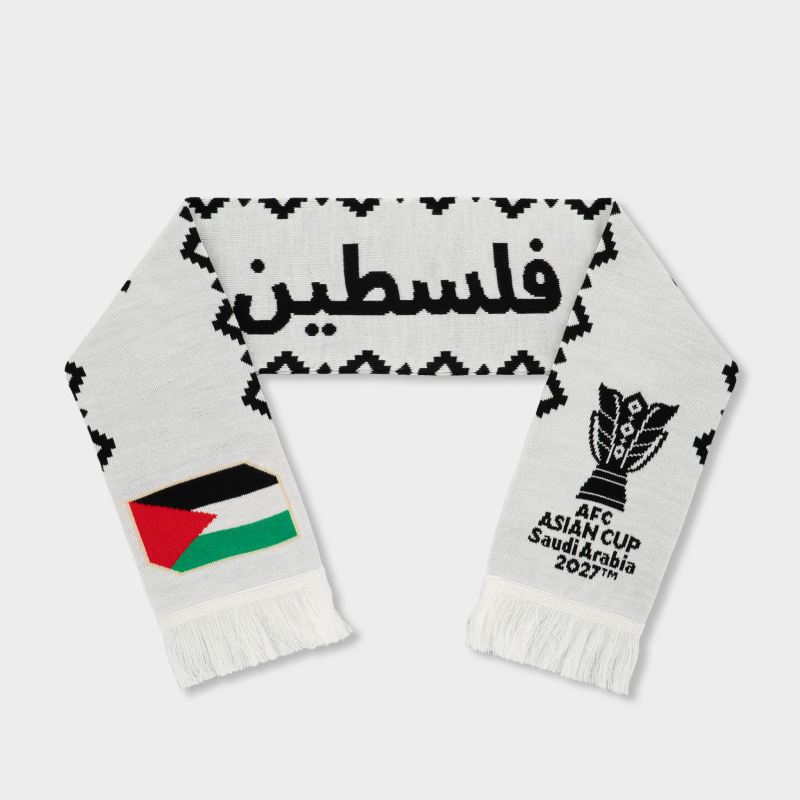 Knitted Scarf Palestine AFC Asian Cup 2027 – White