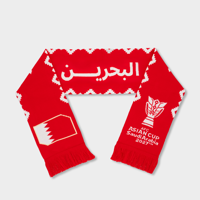 Knitted Scarf Bahrain AFC Asian Cup 2027 – Red