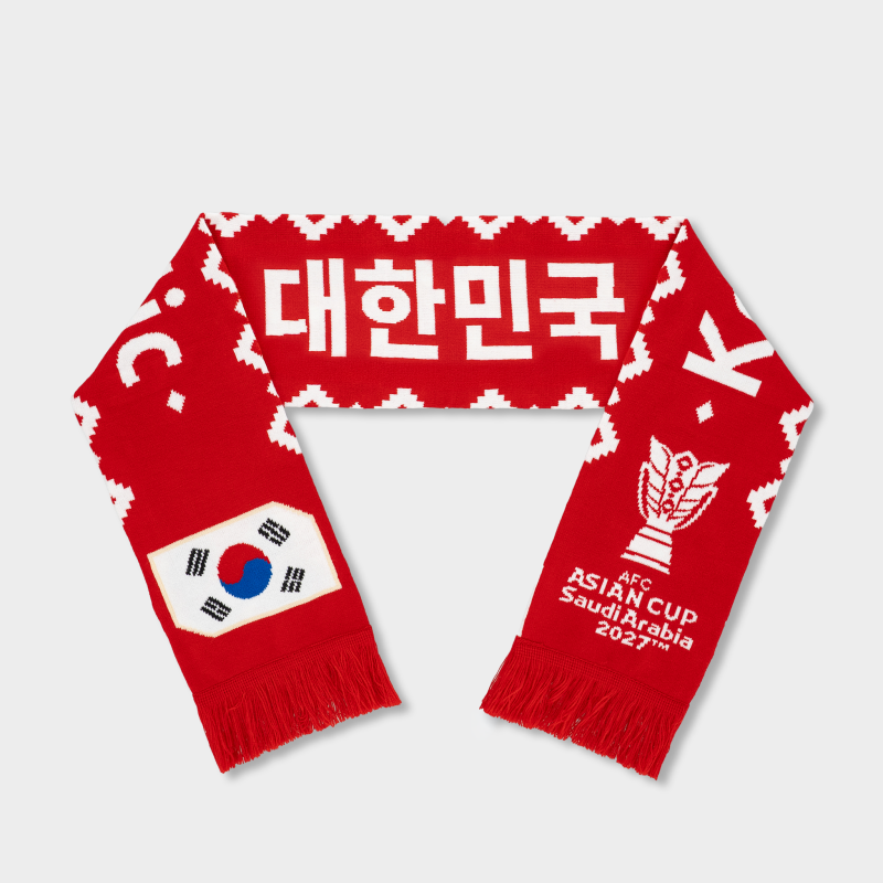 Knitted Scarf Korea Republic AFC Asian Cup 2027 – Red
