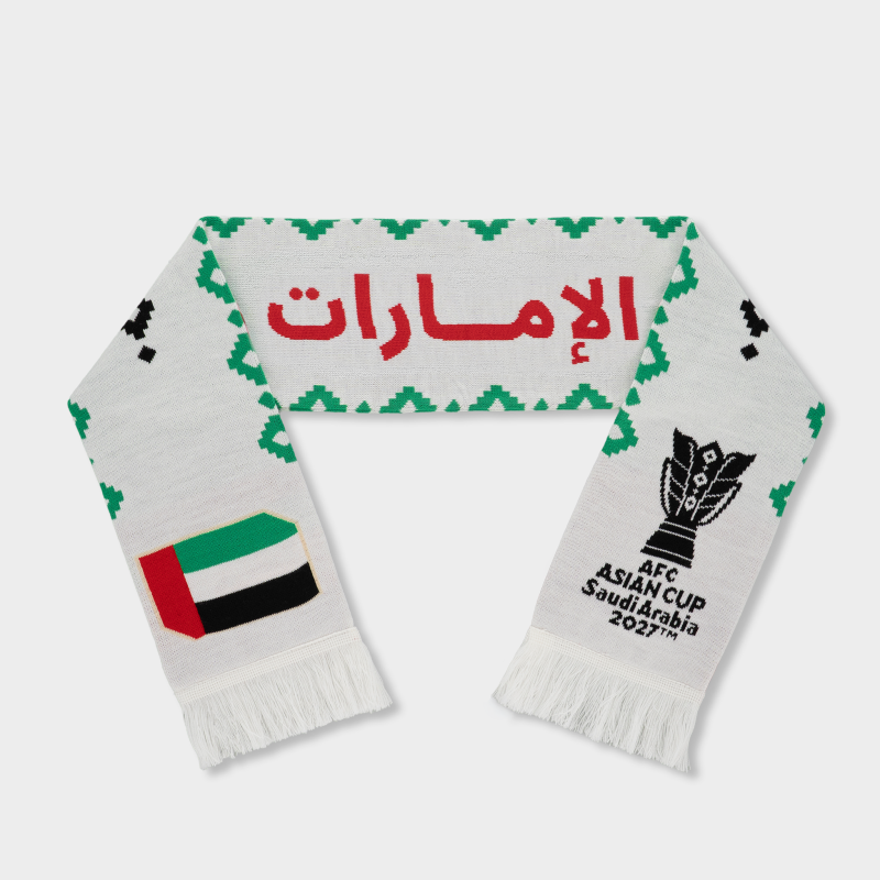 Knitted Scarf UAE AFC Asian Cup 2027 – White