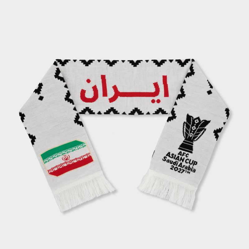 Knitted Scarf IR Iran AFC Asian Cup 2027 – White