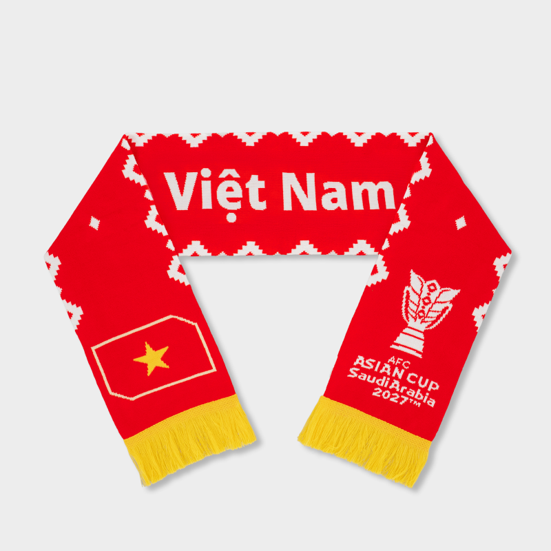 Knitted Scarf Vietnam AFC Asian Cup 2027 – Red