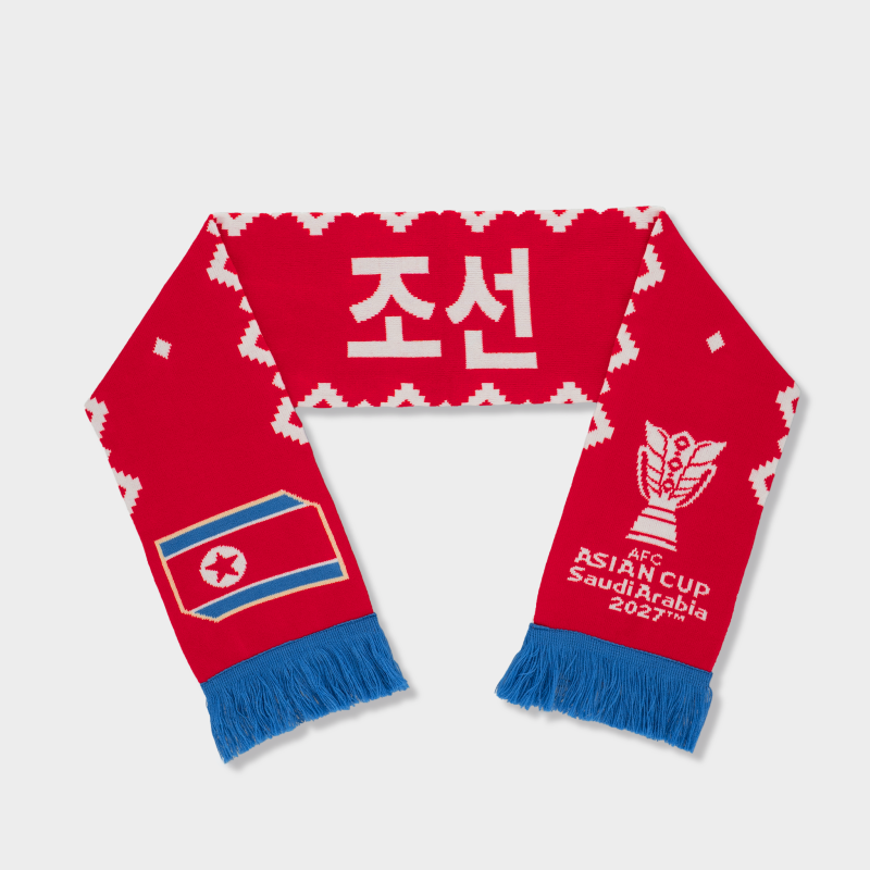 Knitted Scarf DPR Korea AFC Asian Cup 2027 – Red