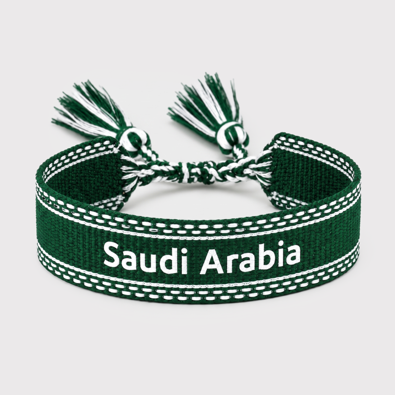 Woven Wristband Saudi Arabia AFC Asian Cup 2027 – Green